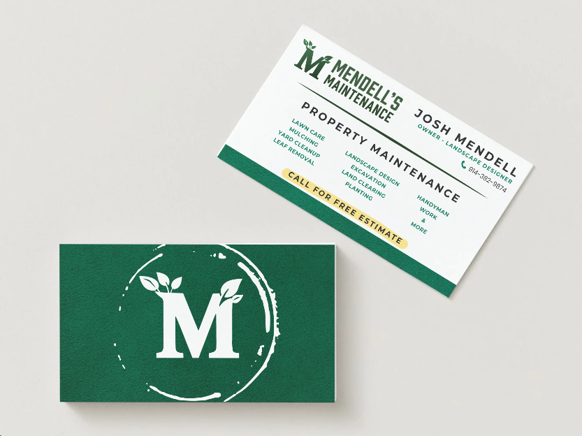 Mendell's Maintenance business card